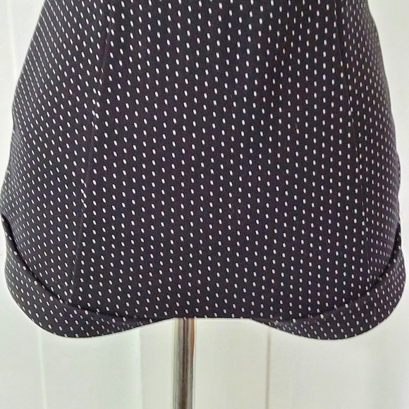 Vtg 40s‎ 50s Bradley Black White Polka Dot  Boy Leg Low Back One Piece Swimsuit - Picture 6 of 16